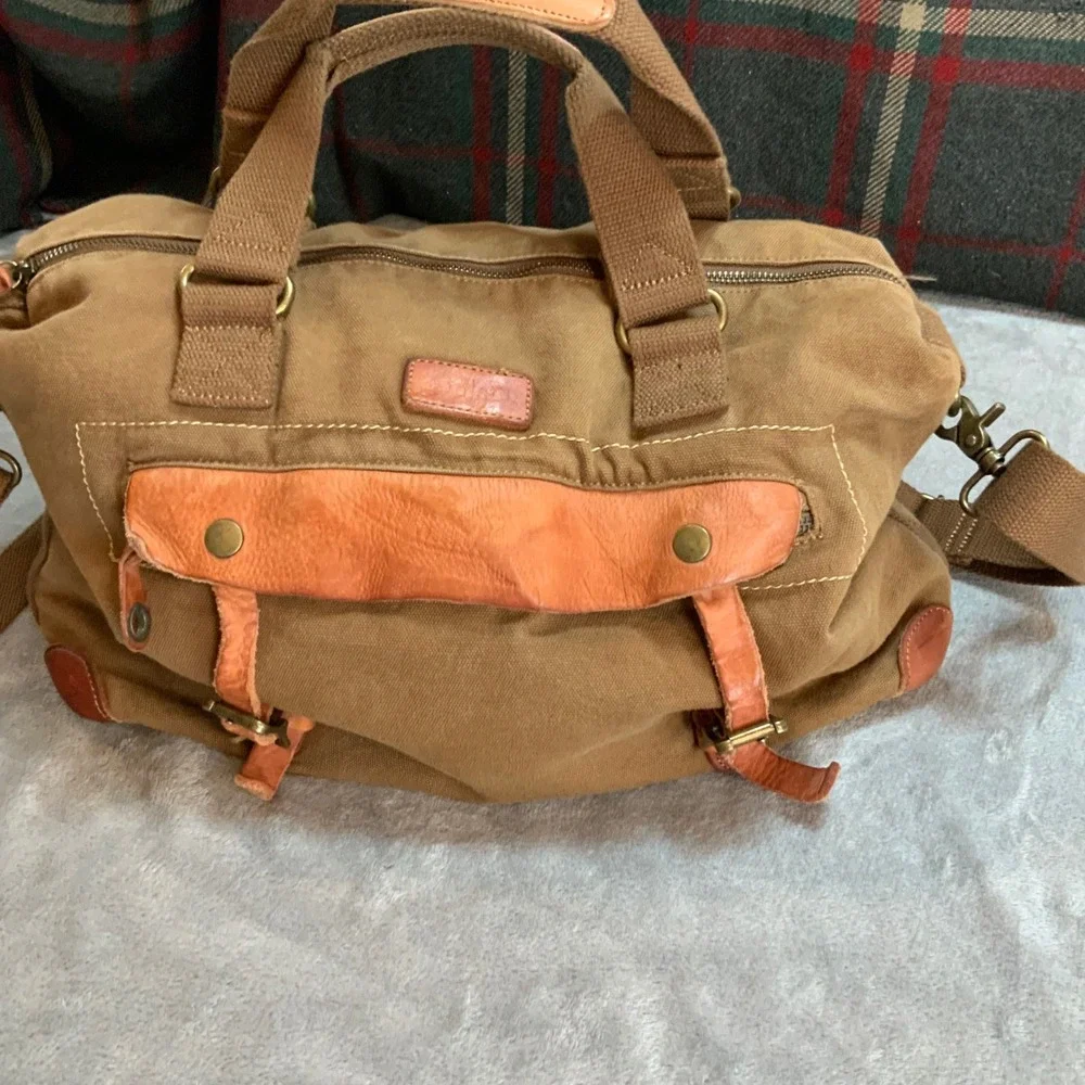 Rare Bed Stu Messenger Bag Canvas/Leather Townsend Shoulder Bag Travel